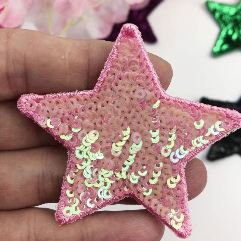 Glitter Star Sequin Patches