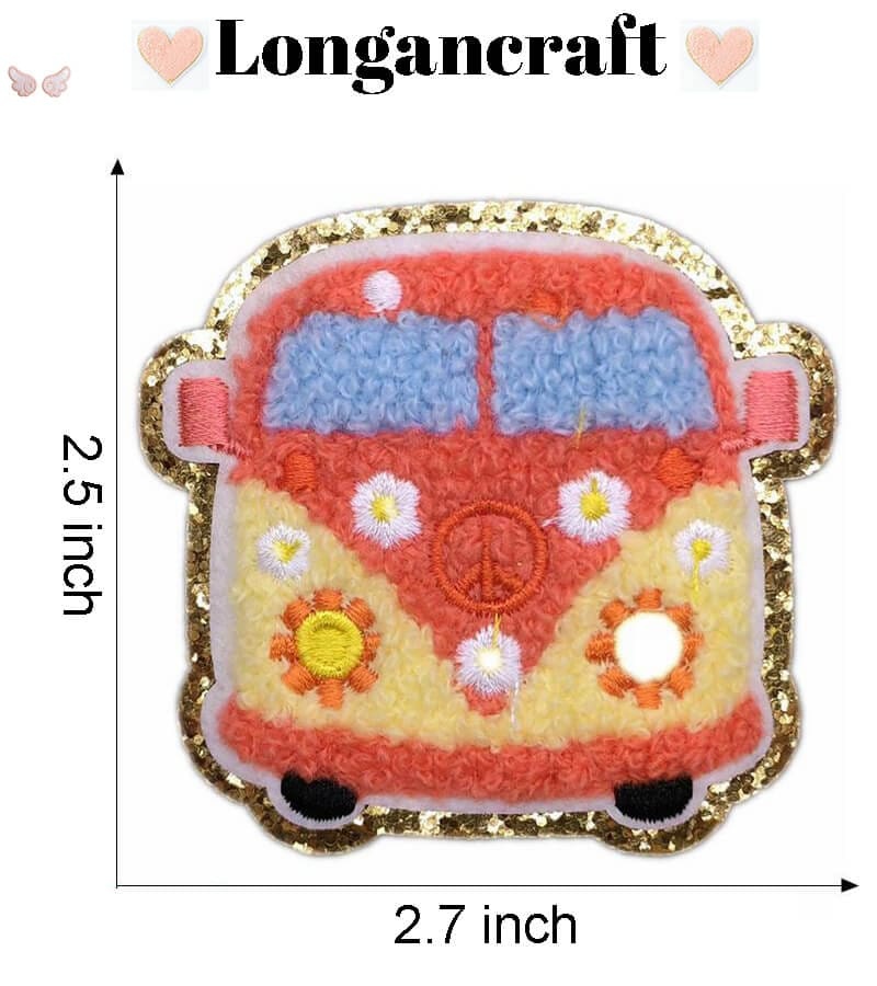 Mushroom Glitar Chenille Patch