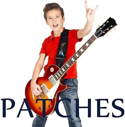 Blue Guitar Iron On Patches