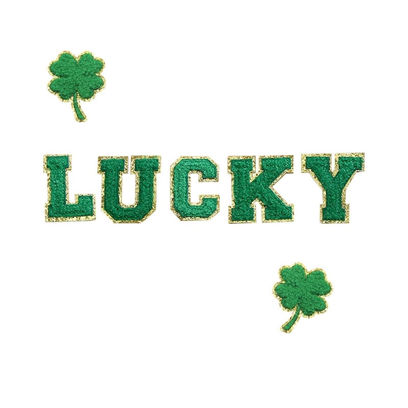 Green Chenille Self Adhesive Letters