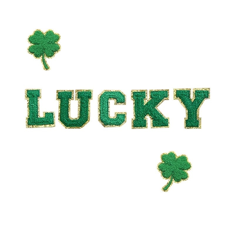 Green Chenille Self Adhesive Letters