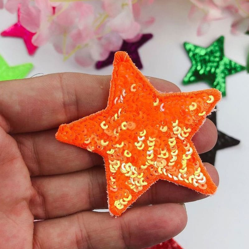 Glitter Star Sequin Patches
