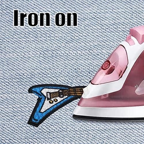Blue Guitar Iron On Patches