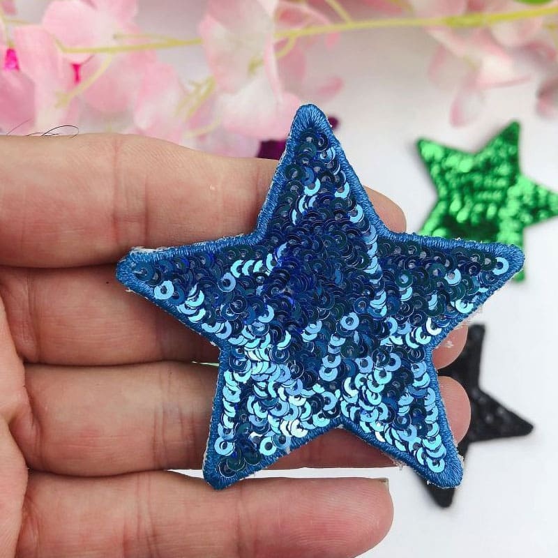 Glitter Star Sequin Patches