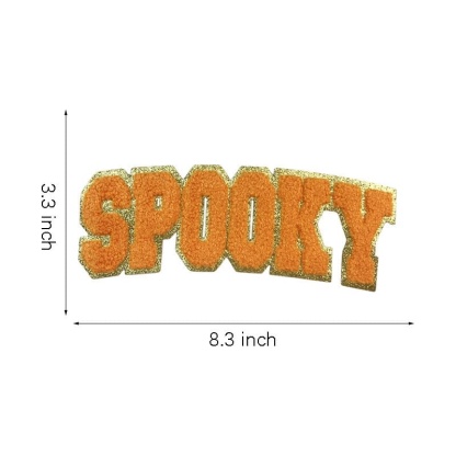 Halloween Glitter Letter Patch