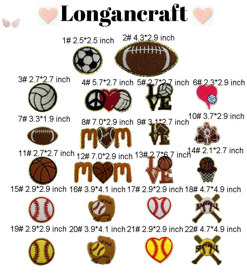 Basketball Baseball Patches