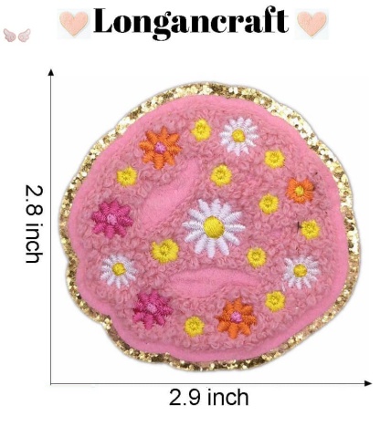 Mushroom Glitar Chenille Patch