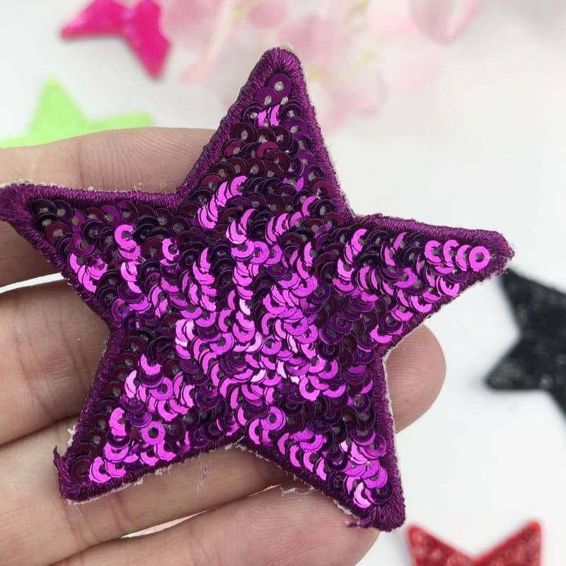 Glitter Star Sequin Patches