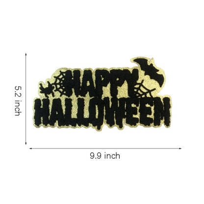 Halloween Glitter Letter Patch