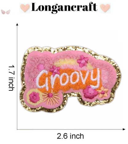 Mushroom Glitar Chenille Patch