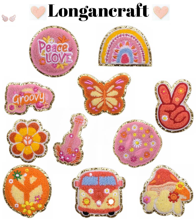 Mushroom Glitar Chenille Patch