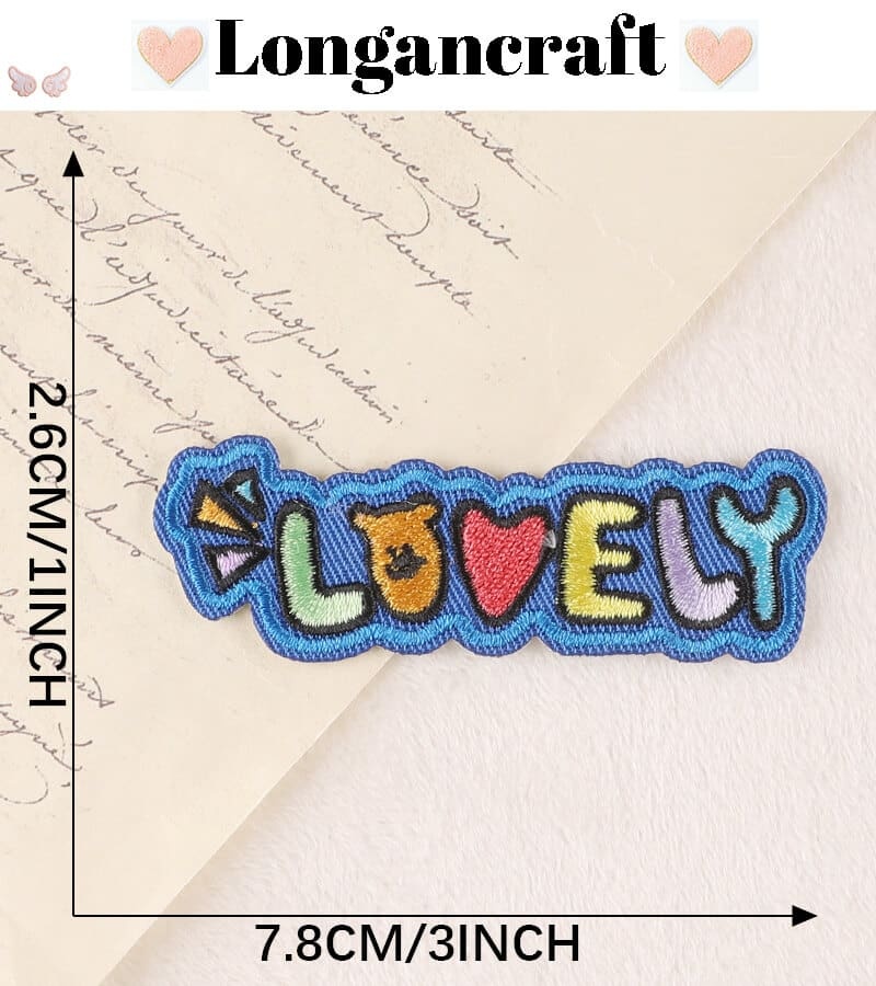 Funny Letter Embroidered Patch