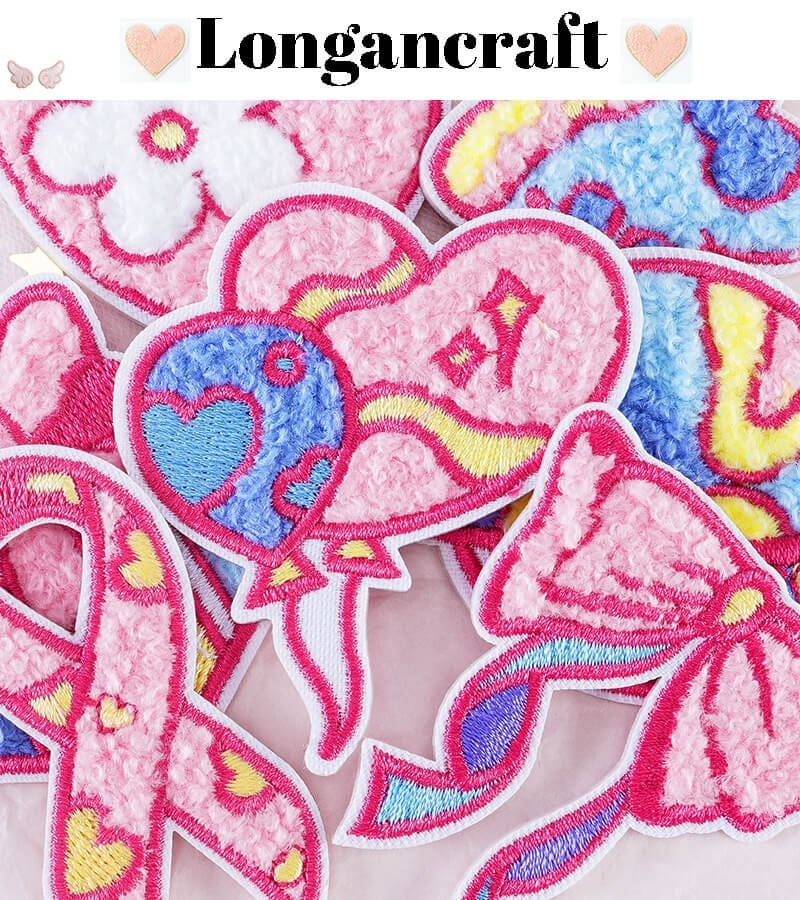 Gift Box Heart Chenille Patches