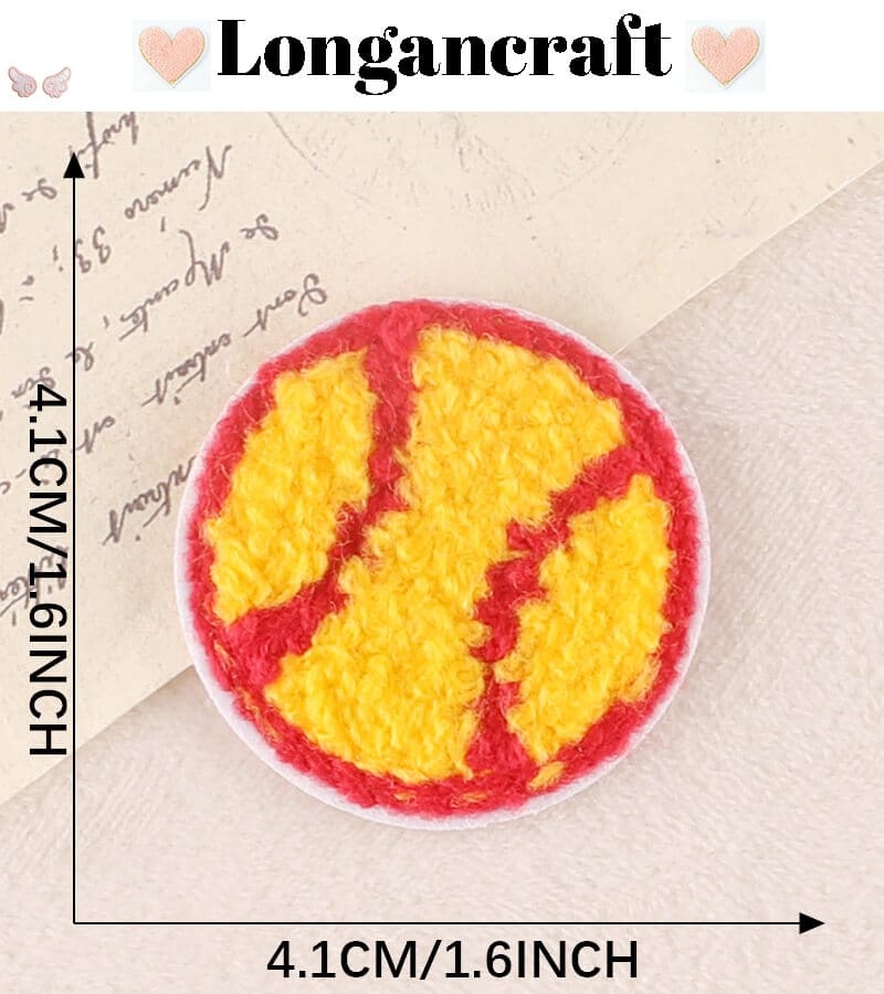 Baseball Glitter Chenille Patch