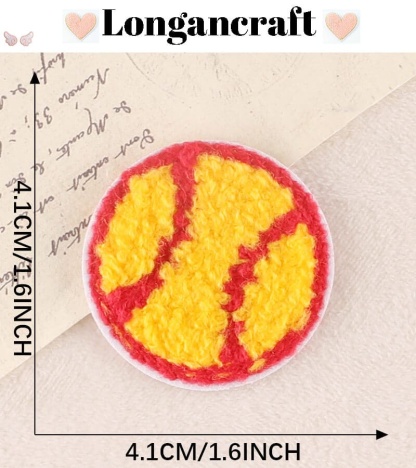 Baseball Glitter Chenille Patch