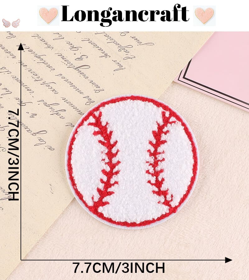 Baseball Glitter Chenille Patch
