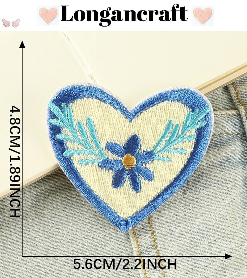 Cat Flower Embroidered Patches