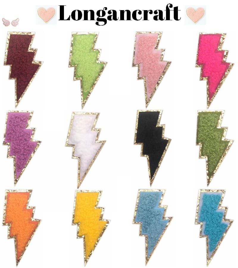 Lightning Chenille Patches