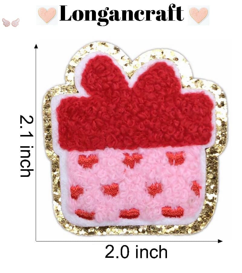 Heart Bear Chenille Patches