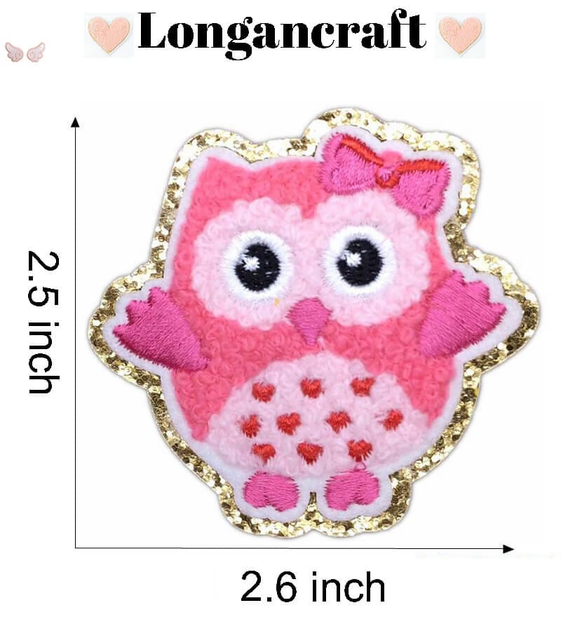 Heart Bear Chenille Patches