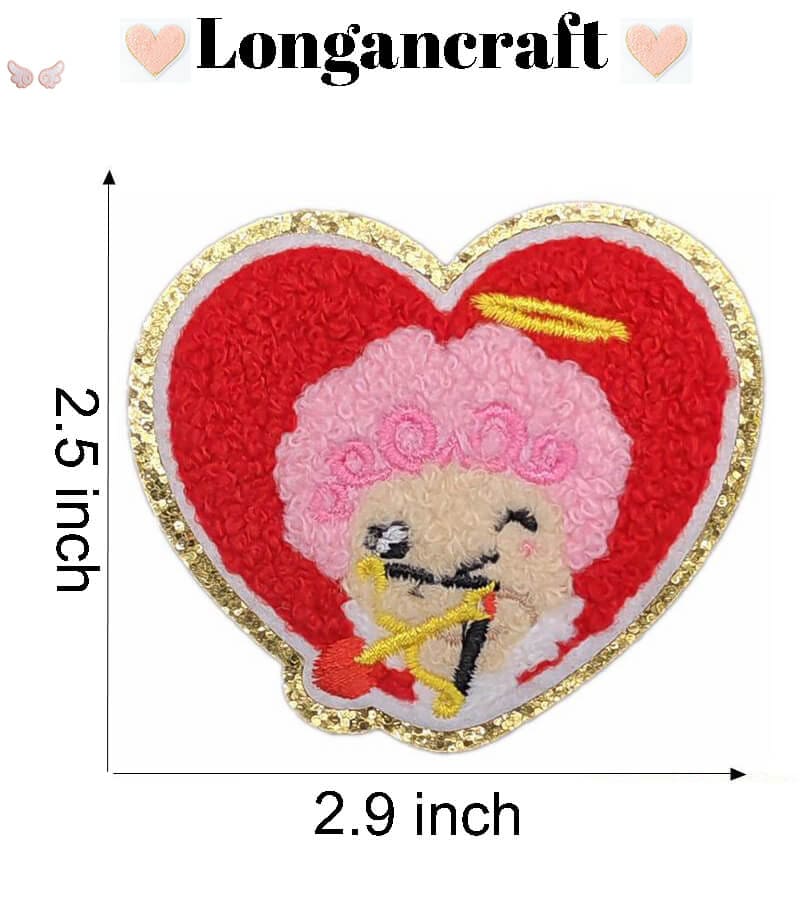 Heart Bear Chenille Patches