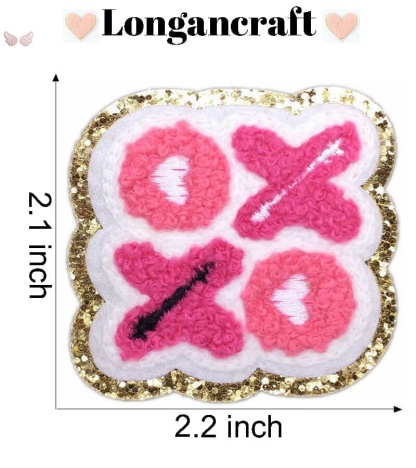 Heart Bear Chenille Patches