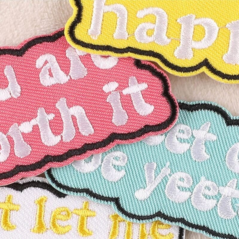Choose Happy Letter Patches