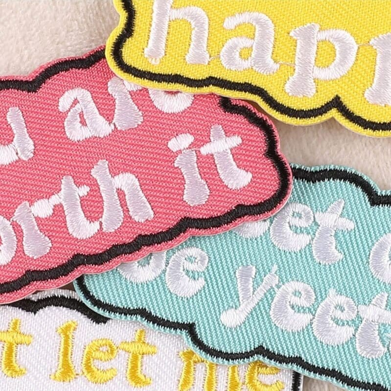 Choose Happy Letter Patches