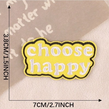 Choose Happy Letter Patches