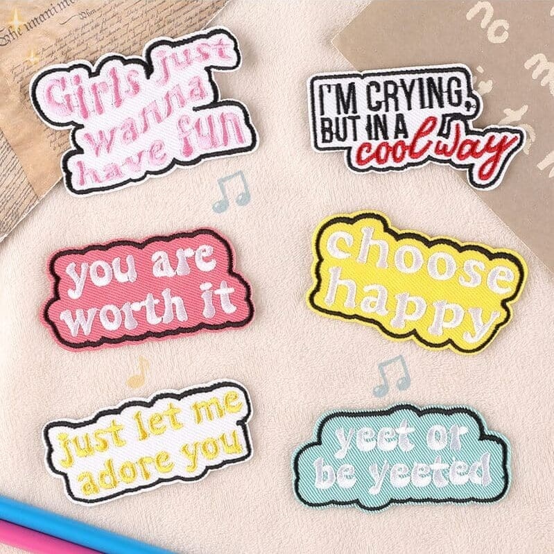Choose Happy Letter Patches