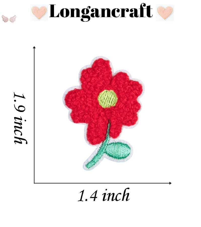 Flower Rainbow Chenille Patches