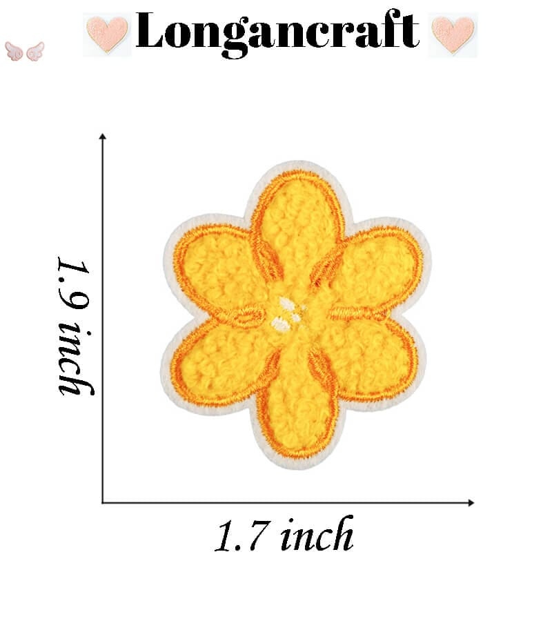 Flower Rainbow Chenille Patches