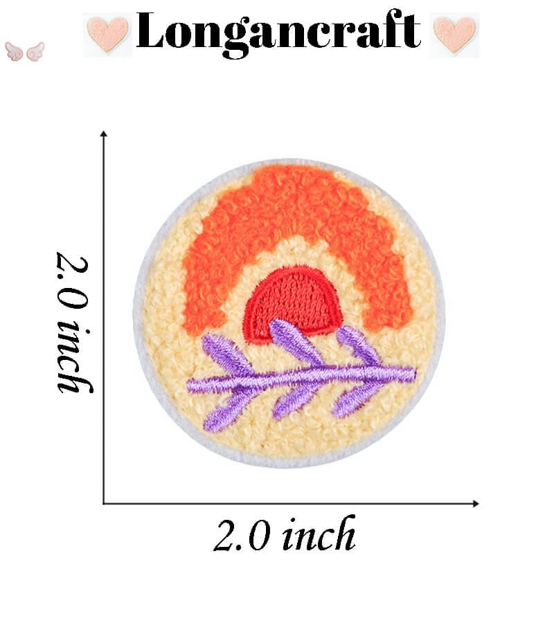 Flower Rainbow Chenille Patches