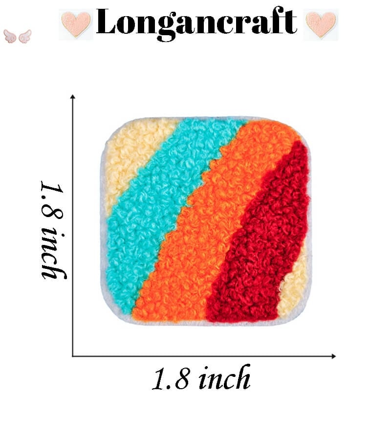 Flower Rainbow Chenille Patches