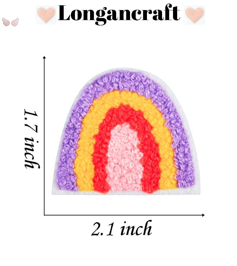 Flower Rainbow Chenille Patches