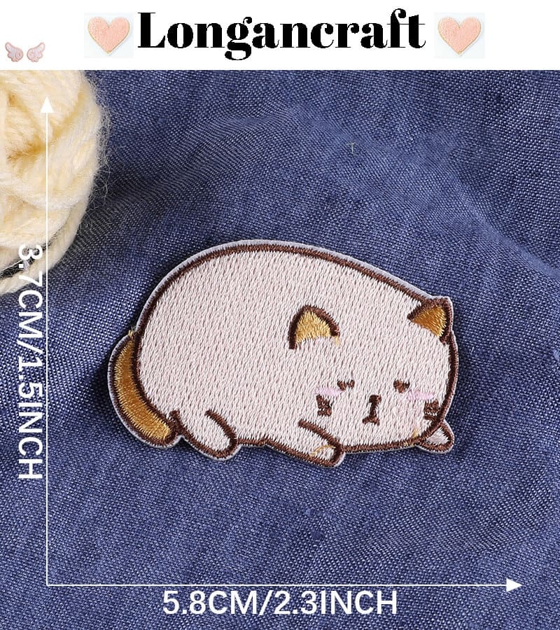 Funny Cat Embroidered Patches