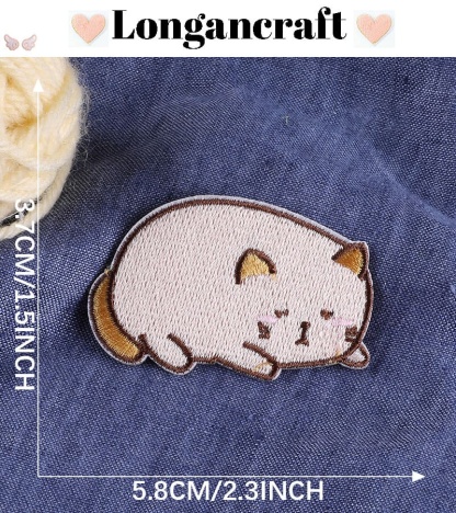 Funny Cat Embroidered Patches