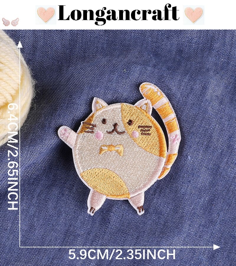 Funny Cat Embroidered Patches