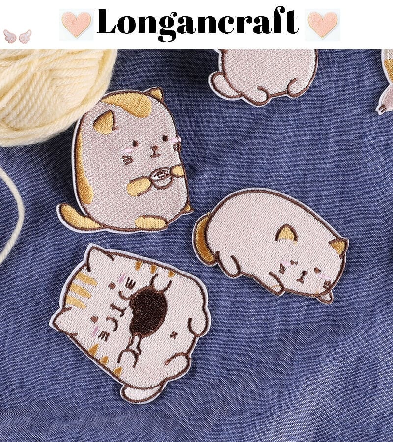 Funny Cat Embroidered Patches