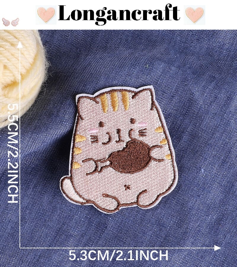 Funny Cat Embroidered Patches