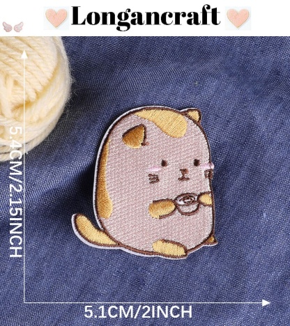 Funny Cat Embroidered Patches