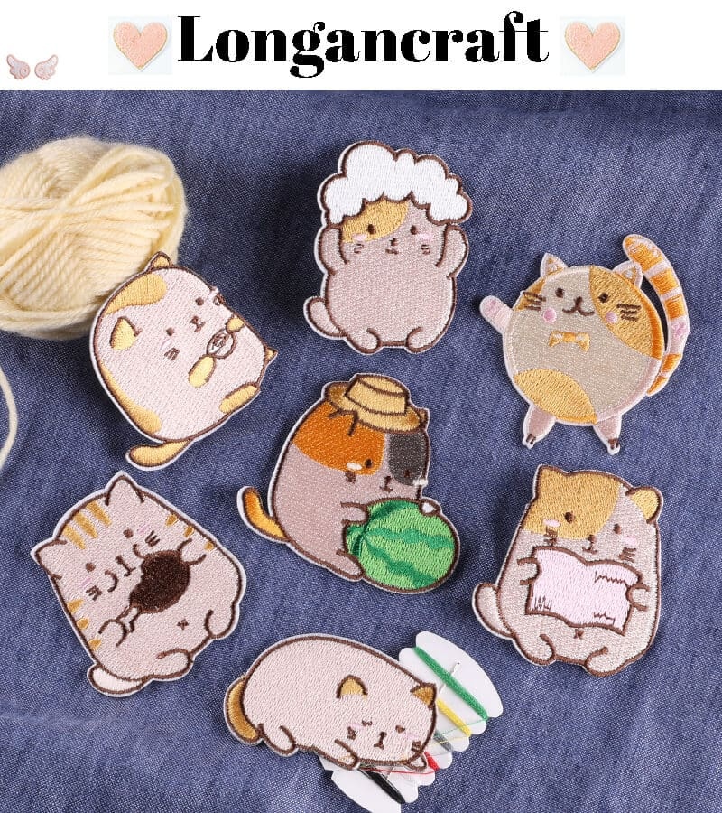 Funny Cat Embroidered Patches