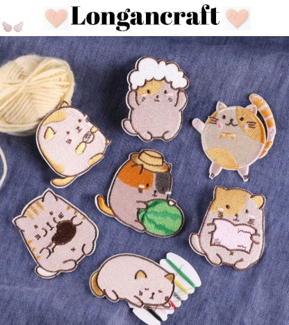 Funny Cat Embroidered Patches