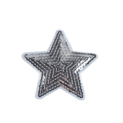 Color Star Heart Sequin Iron On Patches