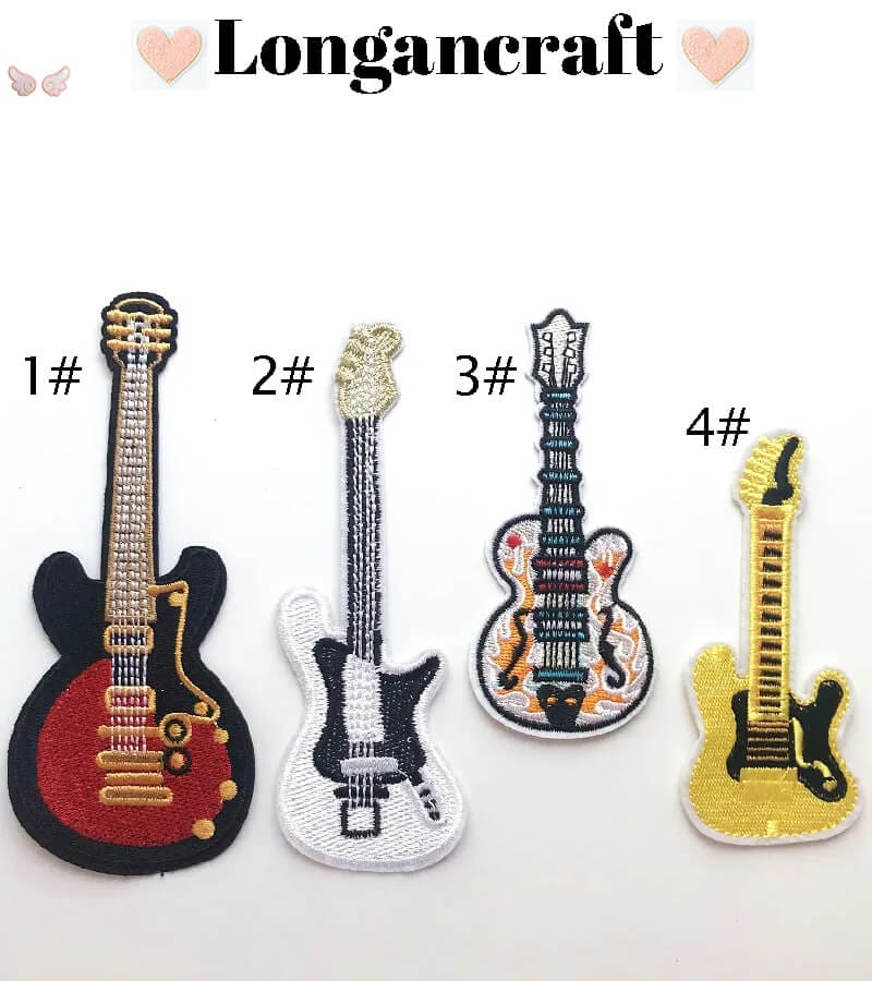 Music Guitar Embroidered Patch
