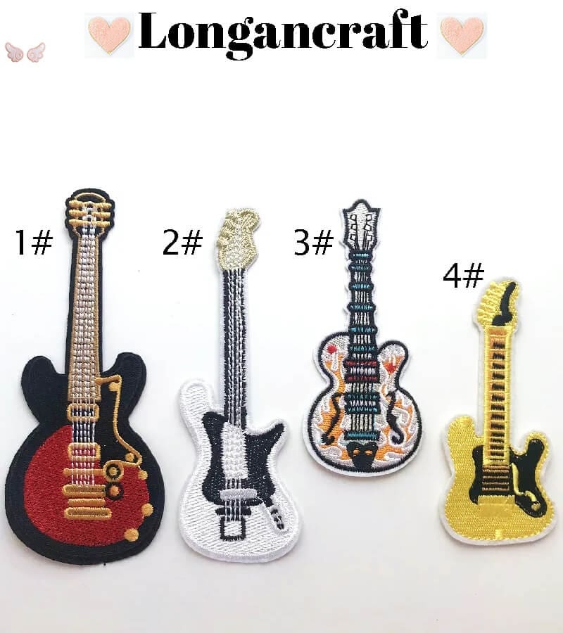 Music Guitar Embroidered Patch