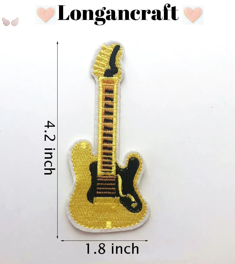 Music Guitar Embroidered Patch