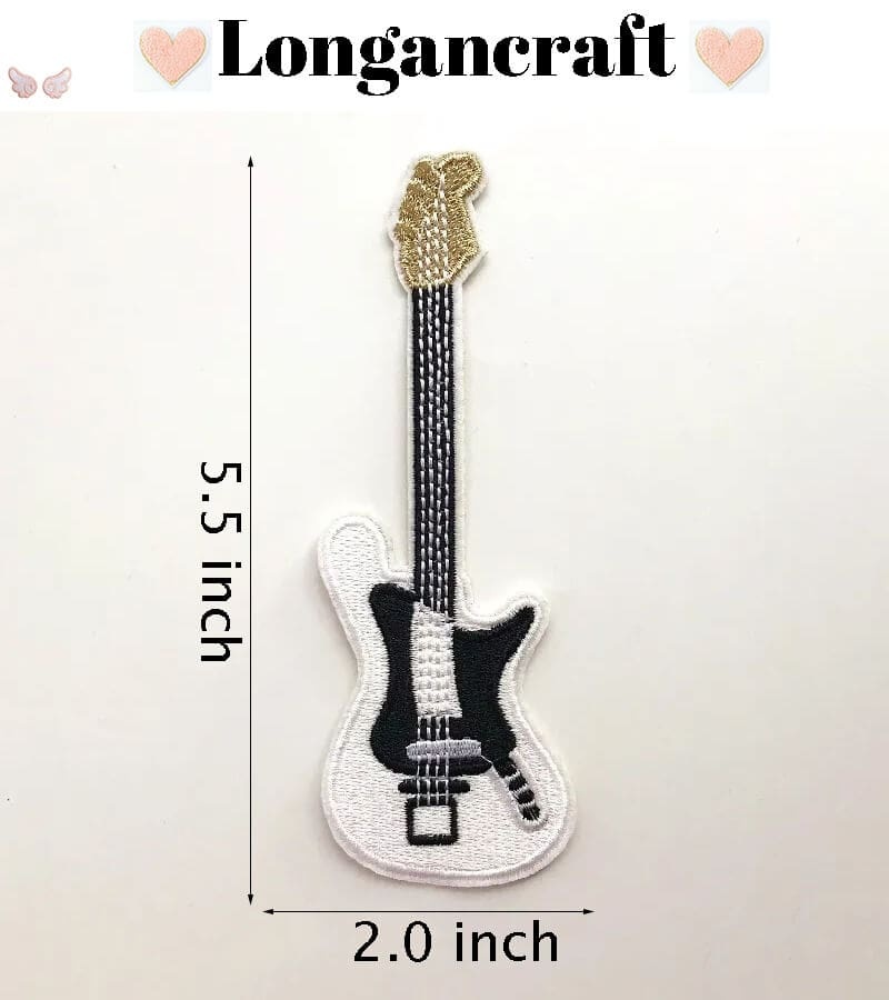 Music Guitar Embroidered Patch