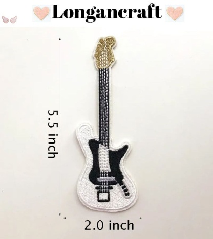 Music Guitar Embroidered Patch