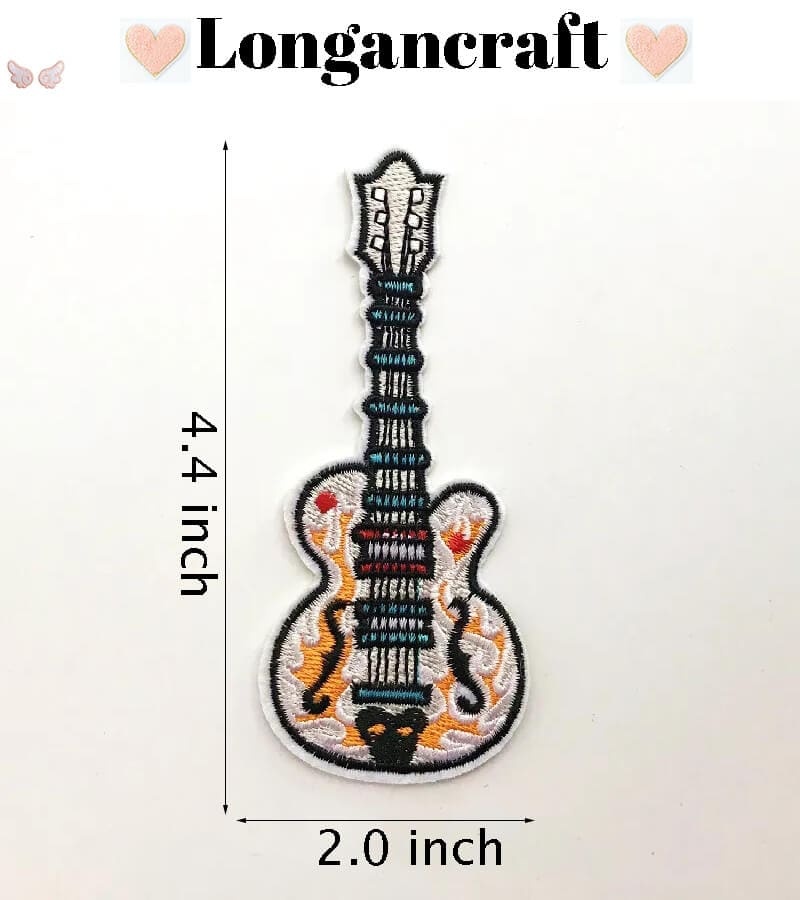 Music Guitar Embroidered Patch